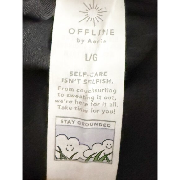 OFFLINE By Aerie Real Me Crossover Flowy Short in True Black Sz L - Picture 9 of 13